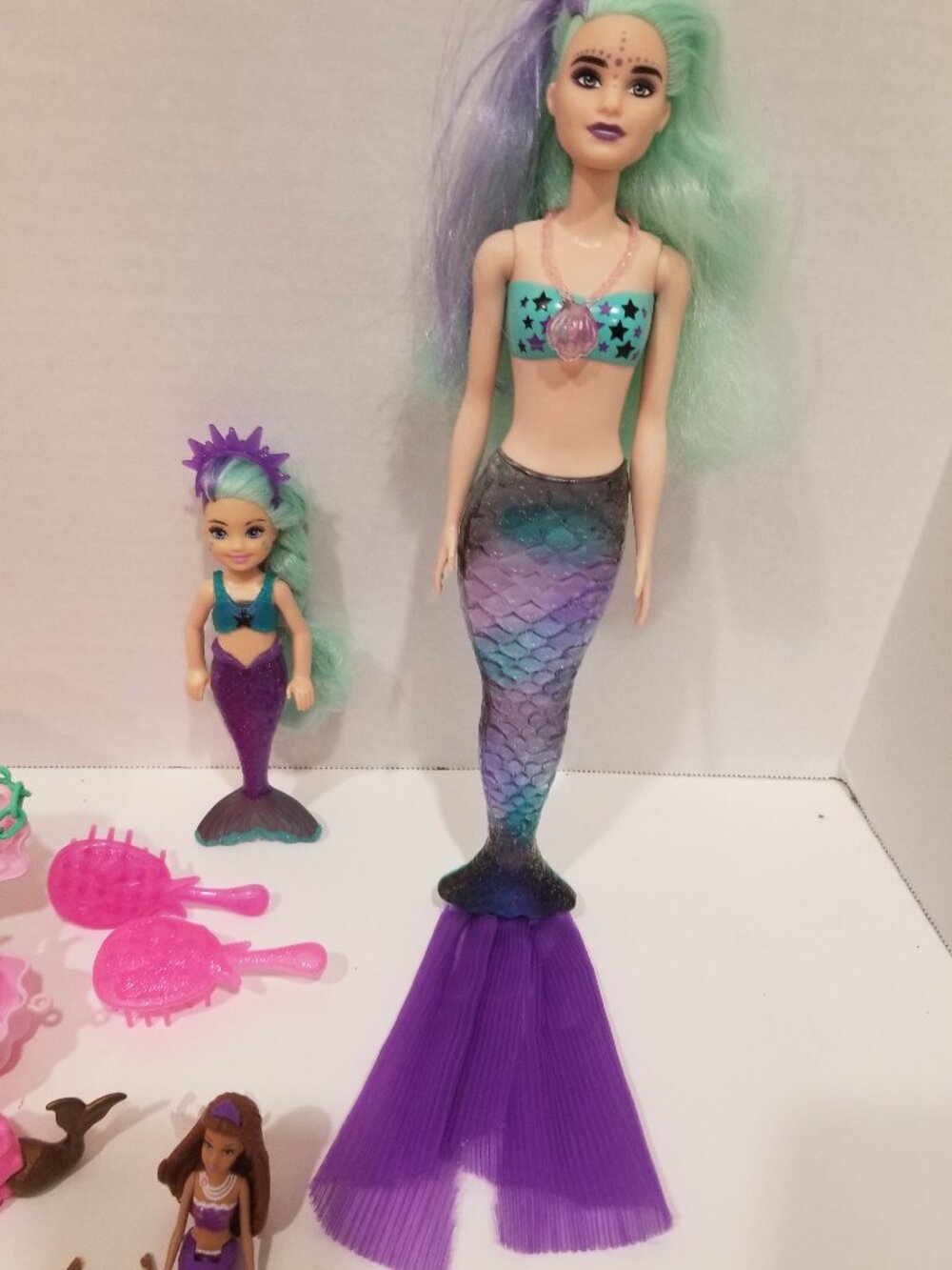 Barbie Mermaid Lot, lot of 3 dolls & accessories, VGUC-EUC - Picture 6 of 13